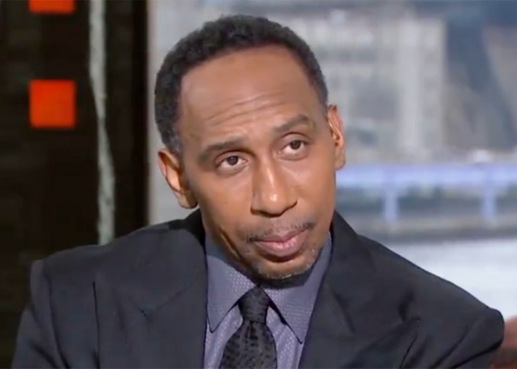 ESPN's Stephen A. Smith reacts to the news that Knicks star Julius Randle will undergo season-ending should surgery while on-air during "First Take" on April 4, 2024.