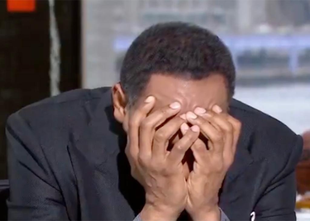ESPN's Stephen A. Smith reacts to the news that Knicks star Julius Randle will undergo season-ending should surgery while on-air during "First Take" on April 4, 2024. 