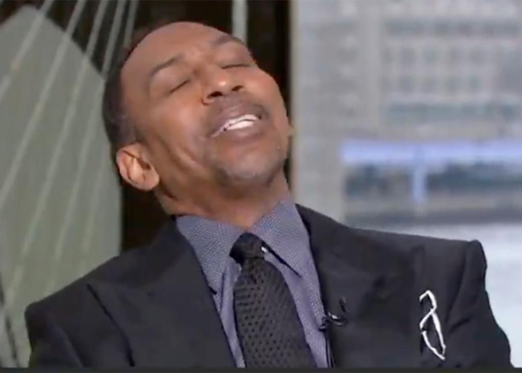 ESPN's Stephen A. Smith reacts to the news that Knicks star Julius Randle will undergo season-ending should surgery while on-air during "First Take" on April 4, 2024.