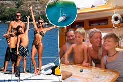 A British couple quit their hectic jobs and moved their family to a yacht docked in Greece.