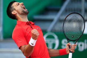 Novak Djokovic yelling