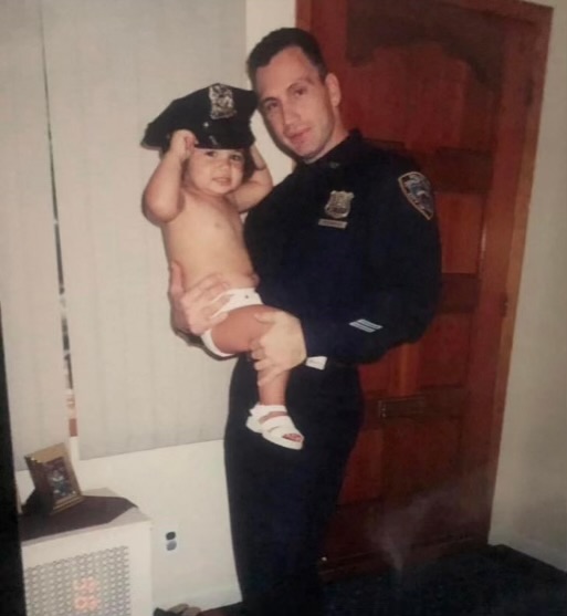Francesca's father Anthony Mosomillo was shot and killed while on duty in 1998.