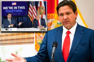 Ron DeSantis and Donald Trump