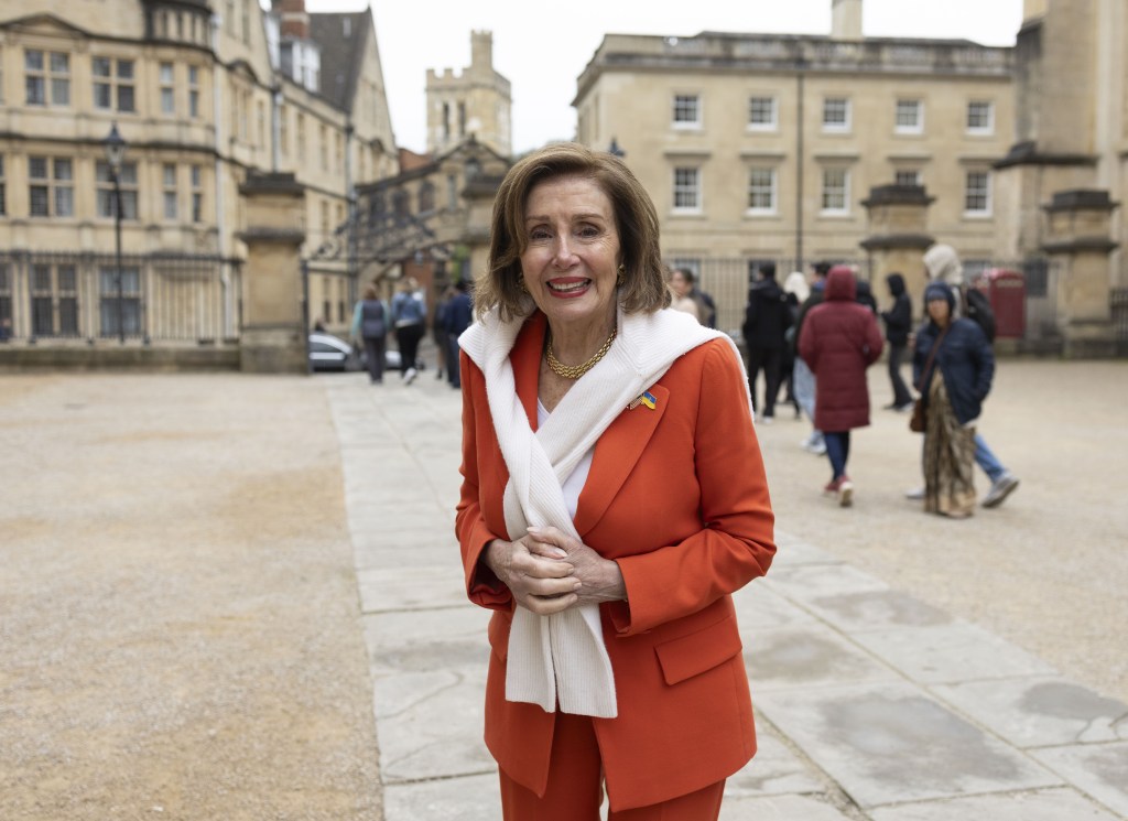 Pelosi was visiting the university to attend events held by the Union.