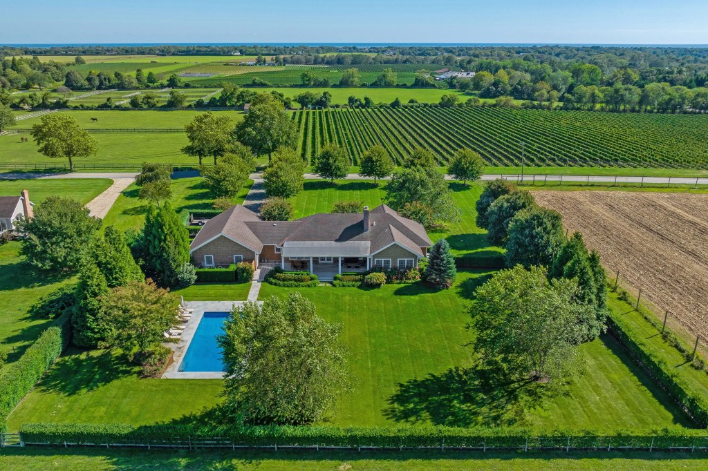 This estate in Sagaponack is listed for sale for $6.9 million.,