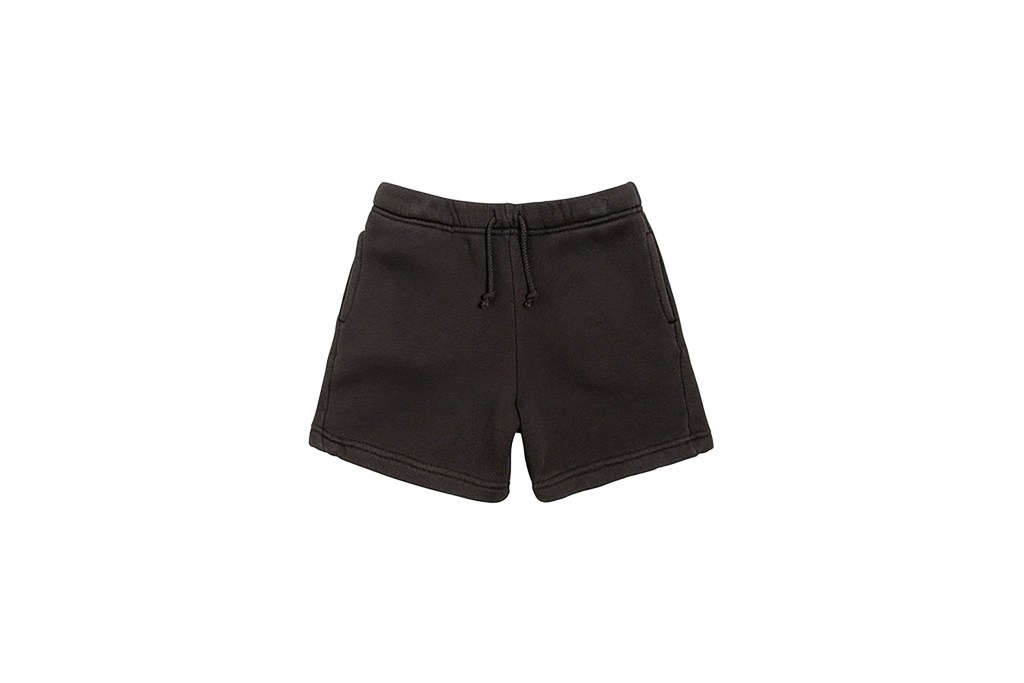 A pair of black shorts