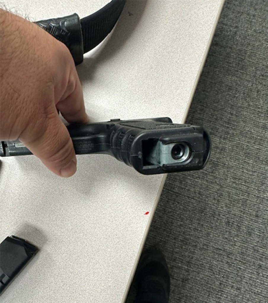 A taser recovered from Arnold's car 