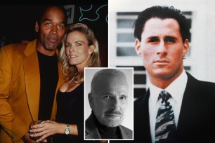 O.J Simpson and Nicole Brown Simpson attending a party at the Harley Davidson Cafe in New York, 1993