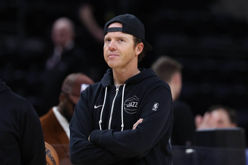 Utah Jazz owner Ryan Smith looks on before the game between the Utah Jazz and the Chicago Bulls