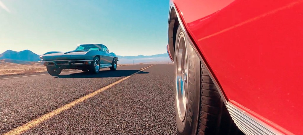 Wilson's Corvette drives past Biden's