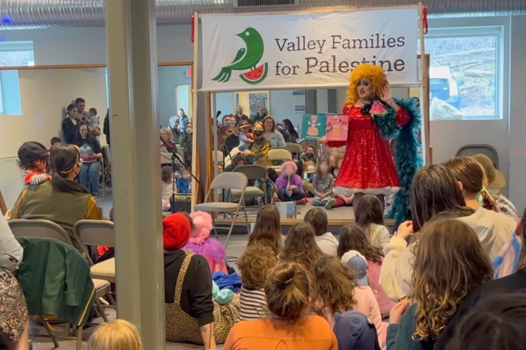 Valley Families for Palestine event hosted by a drag queen