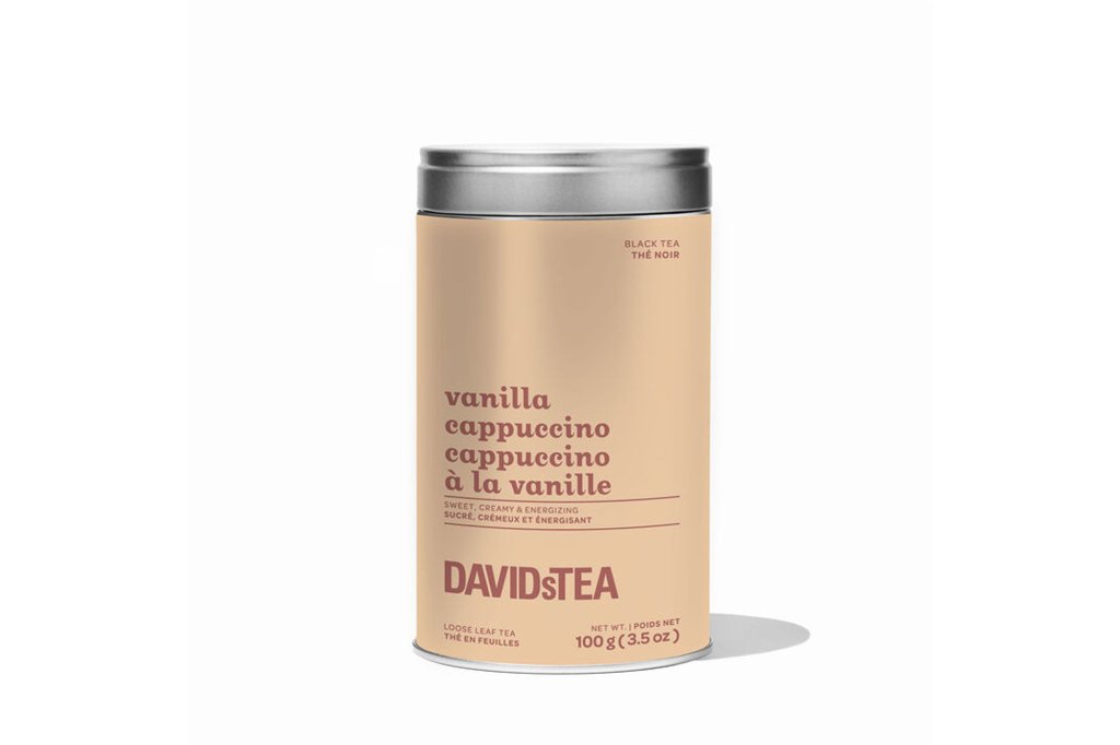 A can of vanilla cappuccino with a lid