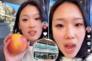The cost of a simple apple has sparked a furious debate on social media after a young shopper delivered an impassioned protest at paying $7 for the grocery staple.