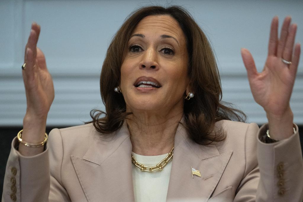 Vice President Kamala Harris attends an event to discuss criminal justice reform at the White House in Washington, DC, on April 25, 2024.