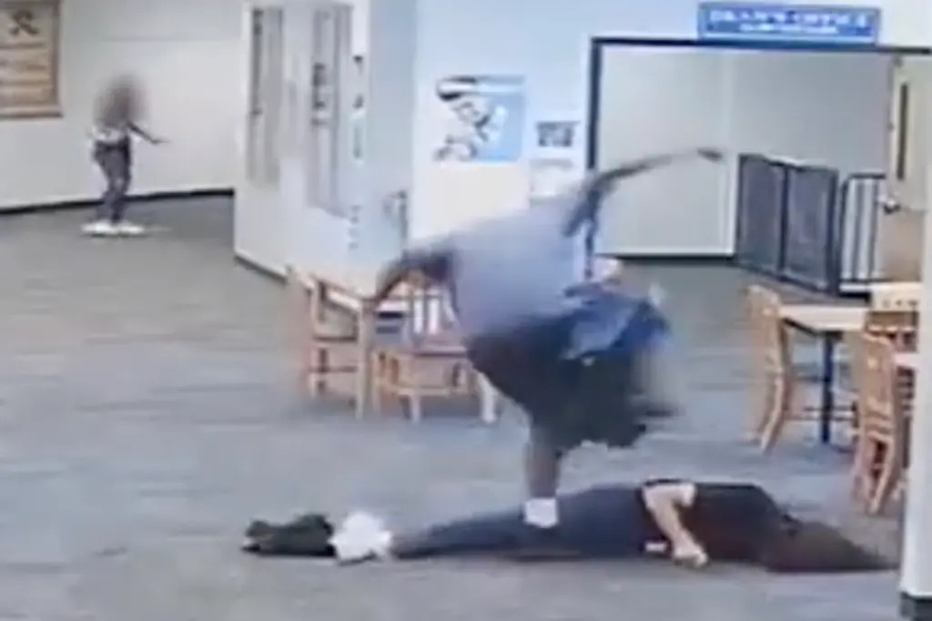 Depa was caught on surveillance cameras beating up the teacher until she was unconscious for taking his Nintendo Switch. 