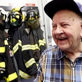 The 110-year-old said volunteering with the engine also helped him to get his exercise in responding to calls. 