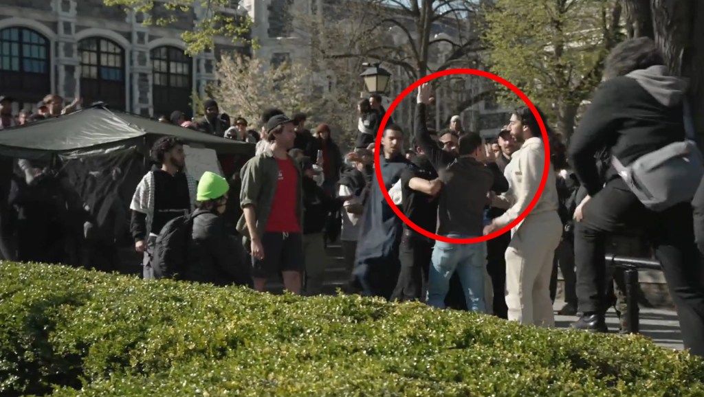 Ami Horowitz with CUNY protesters 