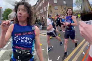 Wine merchant Tom Gilbey raised the wine bar after blind tasting 25 glasses of tipple during the London marathon -- nearly one for each mile.