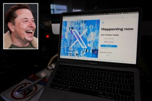 Elon Musk and X homepage