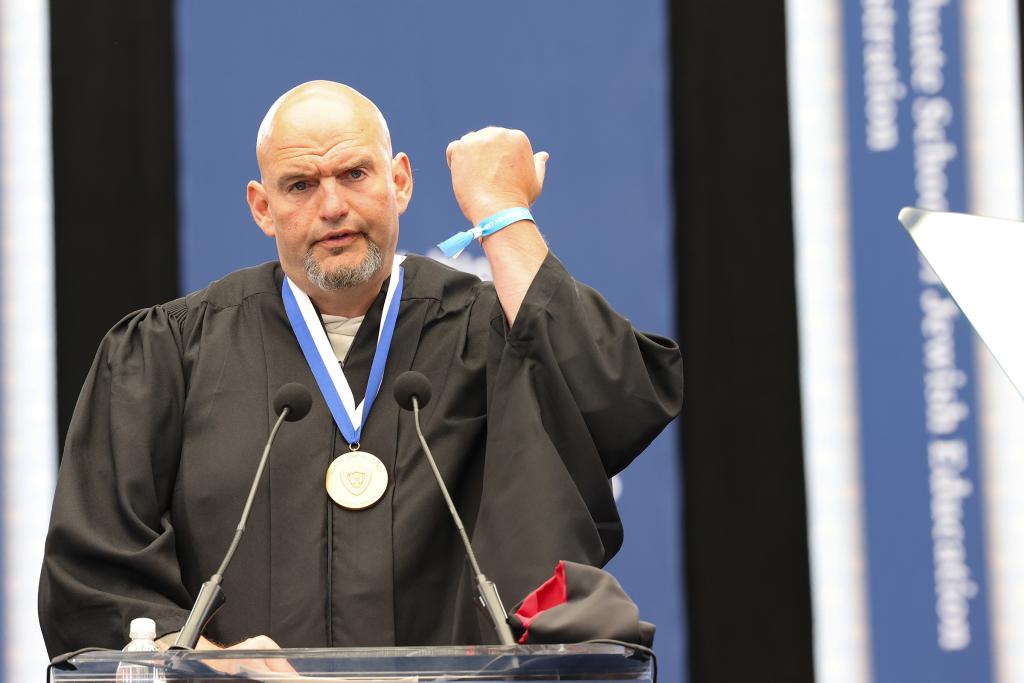 John Fetterman at commencement