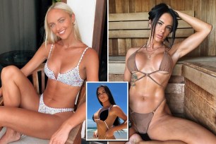 A collage of Alicia Davis, a former prison guard turned adult film worker