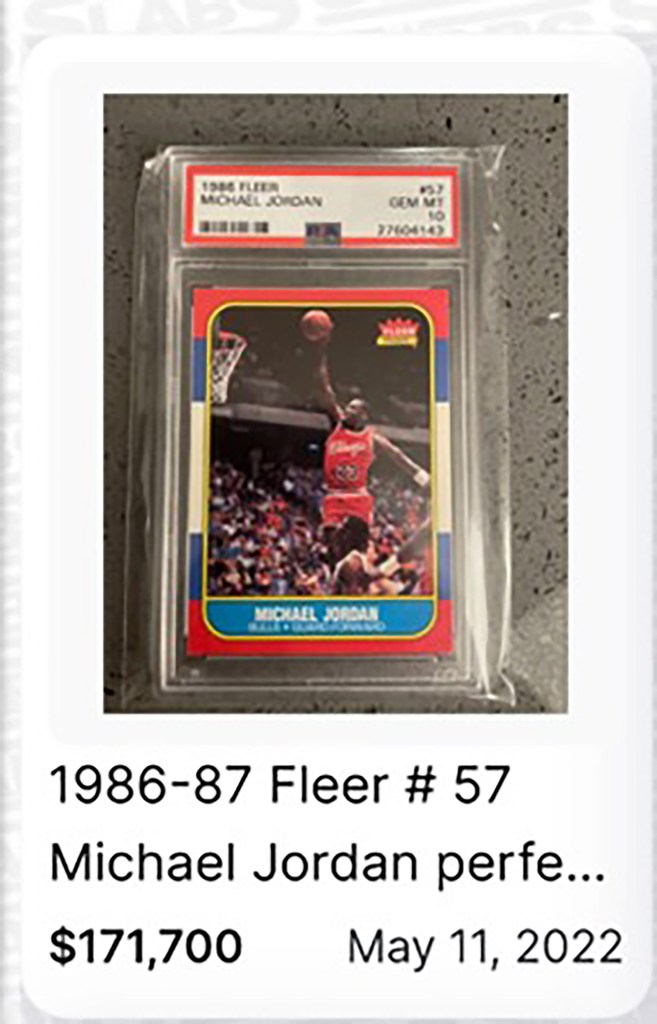 One of the most notable alleged scams was the sale of a 1986 Fleer Michael Jordan rookie card