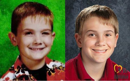 An age-progression photo showing what a 13-year-old Timmothy Pitzen would look like.