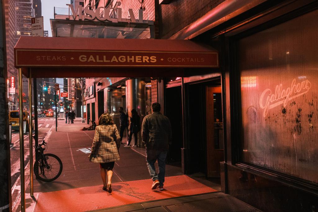 Gallaghers Steakhouse on 52nd street near Times Square in Manhattan