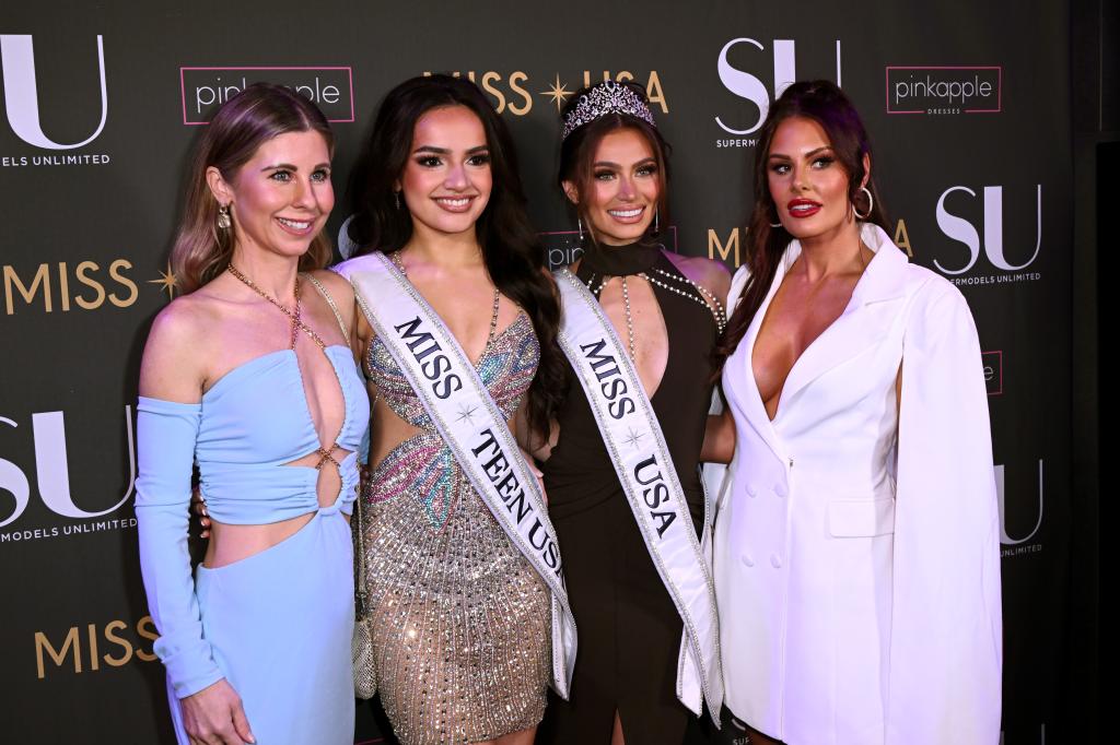 Miss USA Assistant National Director, Jillian Spano, Miss Teen USA 2023, UmaSofia Srivastava, Miss USA 2023, Noelia Voigt and Miss USA/ Teen USA Assistant National Director 