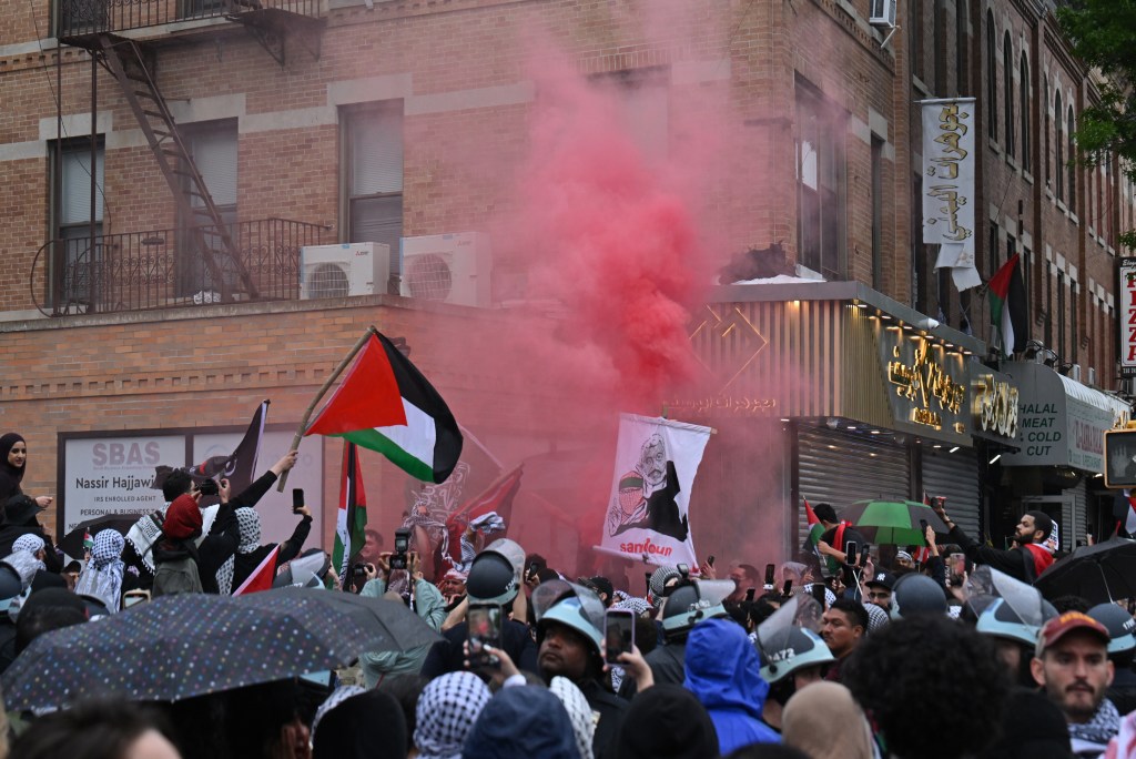 Anti-Israeli protest in Brooklyn. 