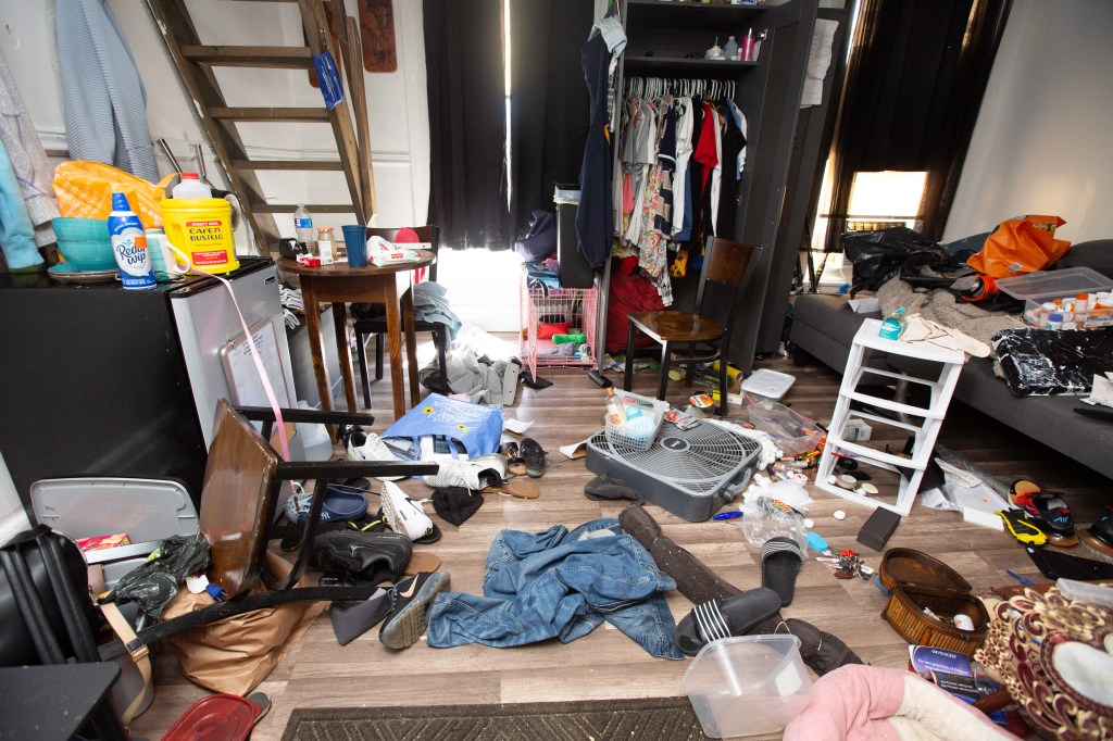 A look inside 701 Bay Street in Staten Island, NY on May 22, 2024, where more than a dozen residents including property owner Ettore Mazzei were arrested.
