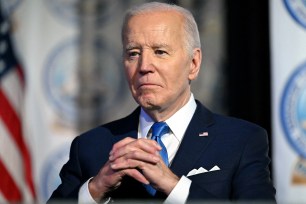 US President Joe Biden speaking at the NAACP Detroit Branch annual 'Fight for Freedom Fund Dinner' in Detroit, Michigan on May 19, 2024