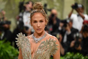 Jennifer Lopez attends The 2024 Met Gala Celebrating "Sleeping Beauties: Reawakening Fashion" at The Metropolitan Museum of Art on May 06, 2024 in New York City.