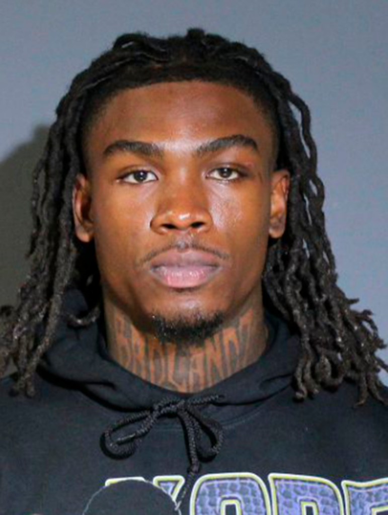 This photo provided by the DeSoto Police Department, in DeSoto, Texas, Thursday, April 11, 2024, shows the police booking photo of Kansas City Chiefs' Rashee Rice. Dallas police said Thursday that Rice had turned himself into the Glenn Heights Police Department and was processed at the Regional Jail in Desoto on charges including aggravated assault after he and another driver of a speeding sports car allegedly caused a crash involving a half-dozen vehicles on a Dallas highway the previous month.