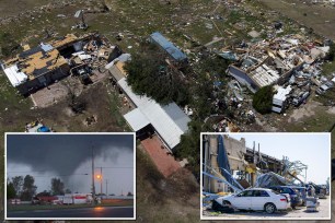 Destroyed homes in Valley View, Texas, after a devastating tornado hit on May 26, 2024