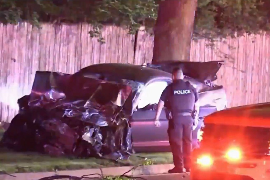 Kim's car, which had a dashcam recording his joyride, halted near a tree on the side of the road.