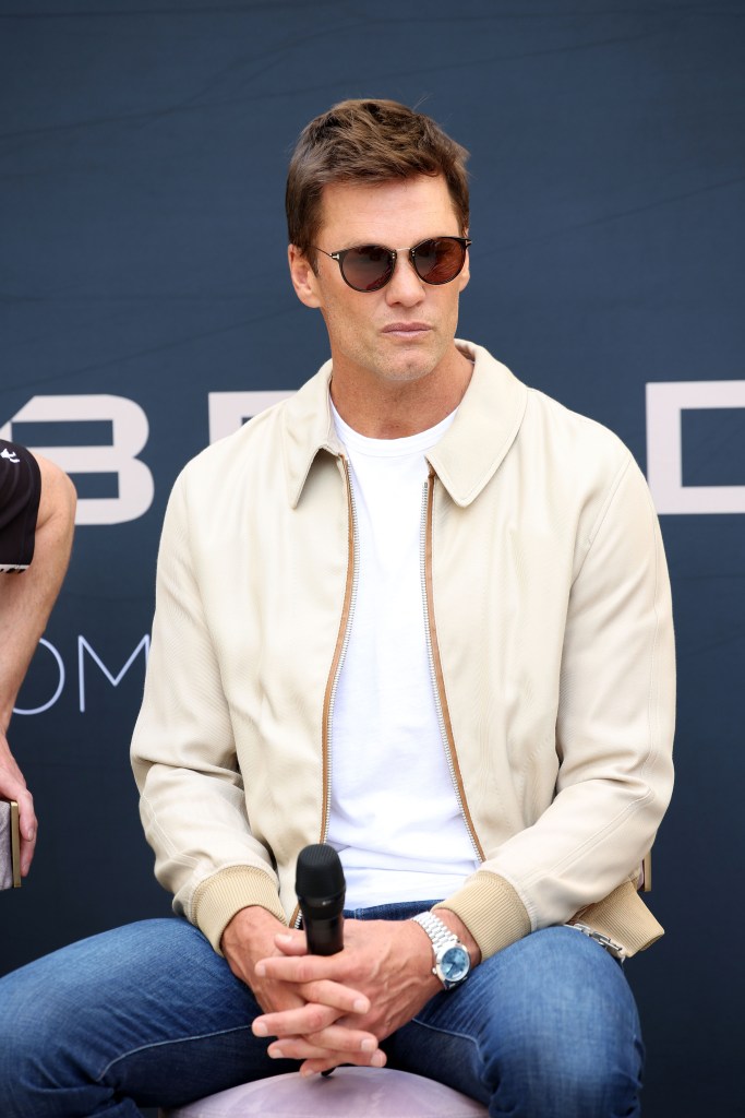 Tom Brady poses at the E1 Venice GP 2024 on May 10, 2024 in Venice, Italy. 