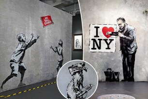 collage of Bansky pieces