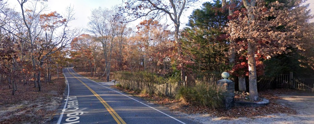 The incident took place at a house on Hog Creek Road in East Hampton.