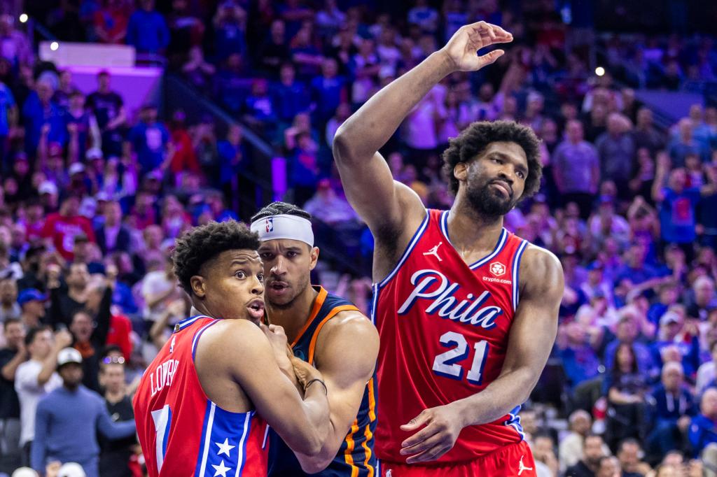 76ers star Joel Embiid (21) during Sunday's game against the Knicks.