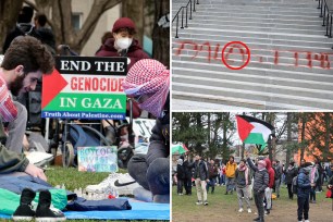 Protesters at the University of Ottawa are being ridiculed online after graffiti on campus misspelling Palestine was featured in the new anti-Israel song by rapper Macklemore.