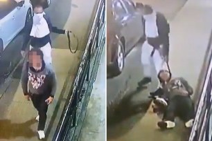 The man looped the belt around her neck while she was walking on the sidewalk near East 152nd Street and Third Avenue.