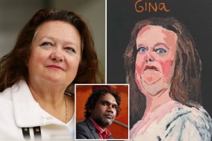 An Australian artist has responded to criticism leveled by mining billionaire Gina Rinehart, who reportedly demanded his painting of her be removed.