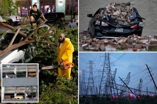 Houston severe storms blow windows out of high-rise buildings, leave 4 dead and 1M without power