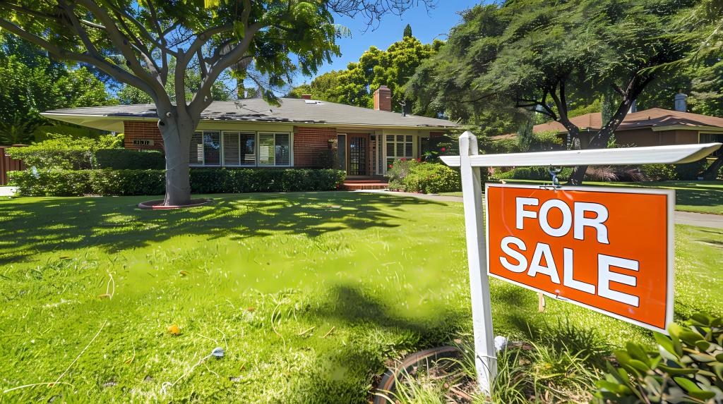 A house with a 'For Sale' sign in front of it in Florida