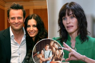 Courteney Cox says late 'Friends' co-star Matthew Perry still 'visits' her