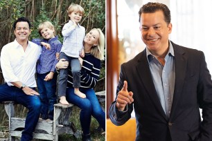 John Avlon pictured with his wife, Margaret Hoover, and their children
