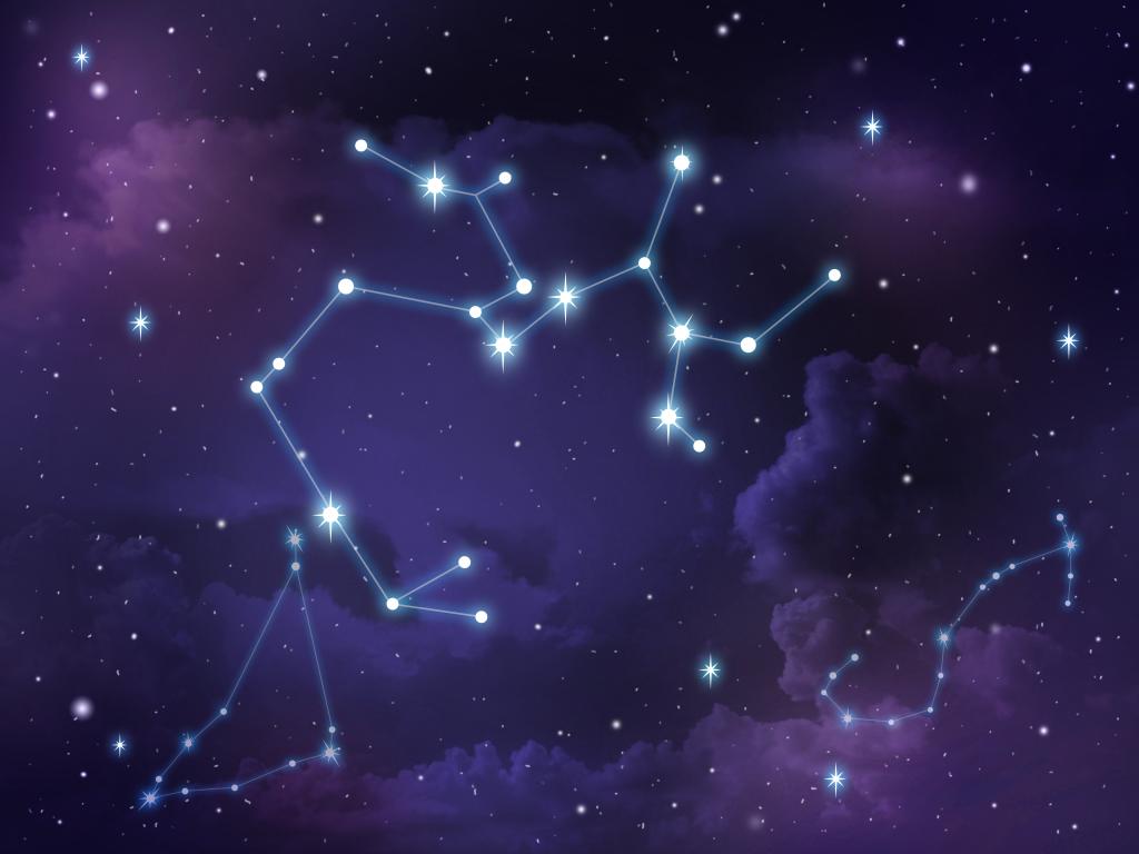 Zodiac star,Sagittarius constellation, on night sky with cloud and stars