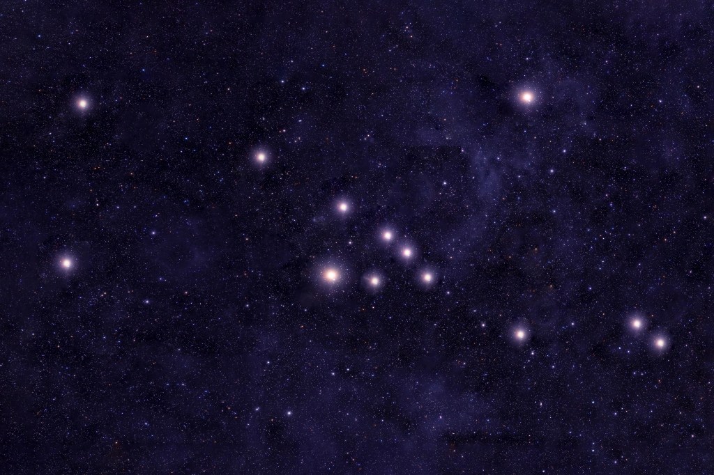 Constellation Taurus. Against the background of the night sky. Elements of this image were furnished by NASA. For any purpose.