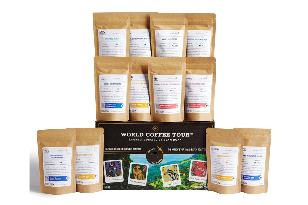 Bean Box World Coffee Tour 12-Piece Variety Set